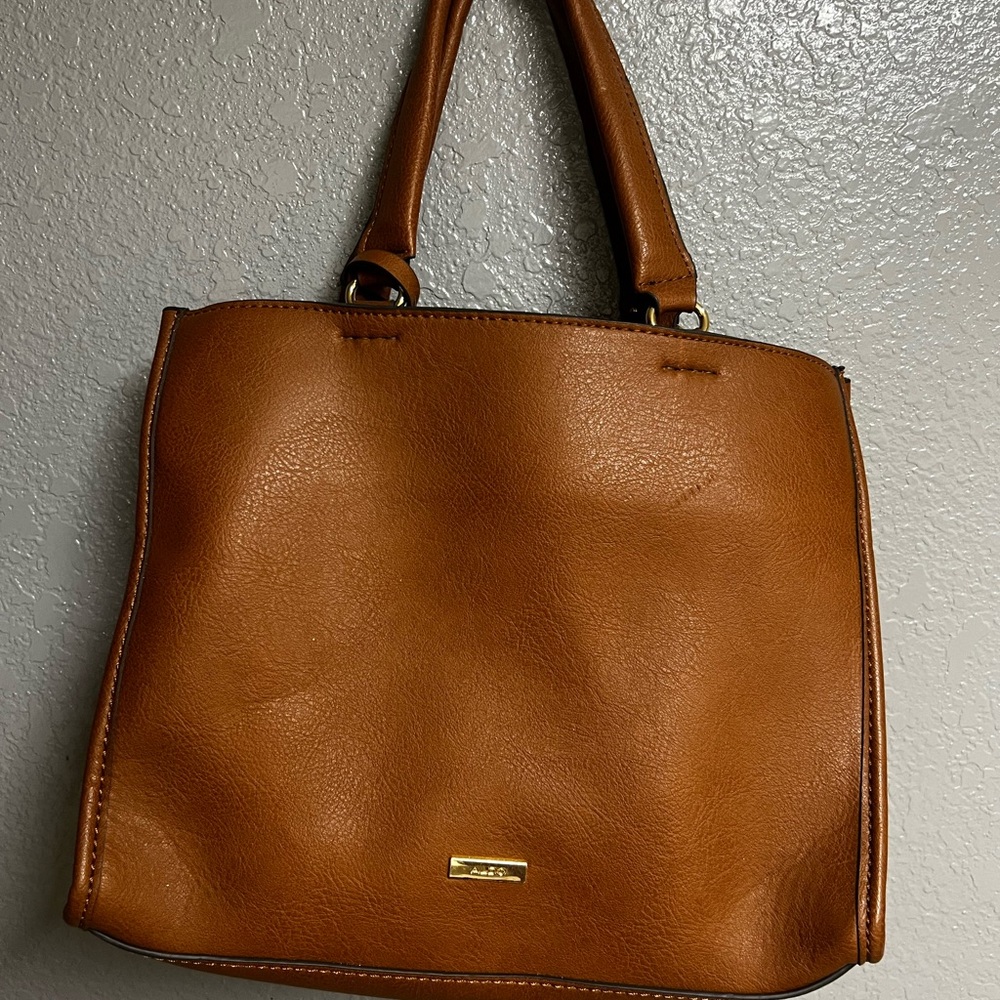 Aldo, Elegant Brown Tote Bag, 12x10 inches